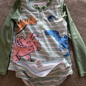 Kids Dinosaur Swim Set - Green and Blue